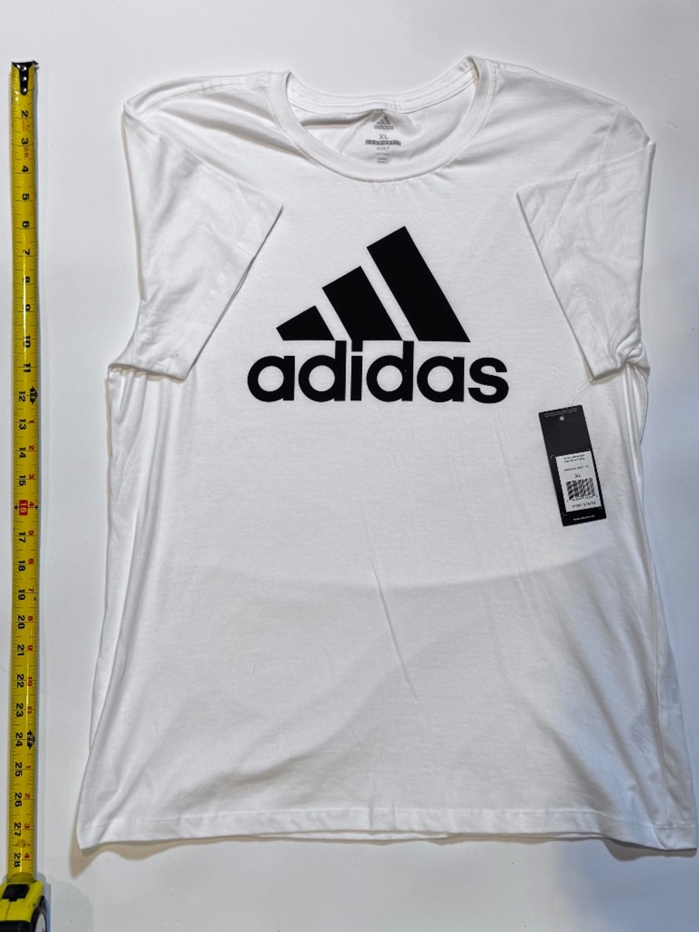 NWT Adidas Women's White Logo T-Shirt Golf Shirt Size XL